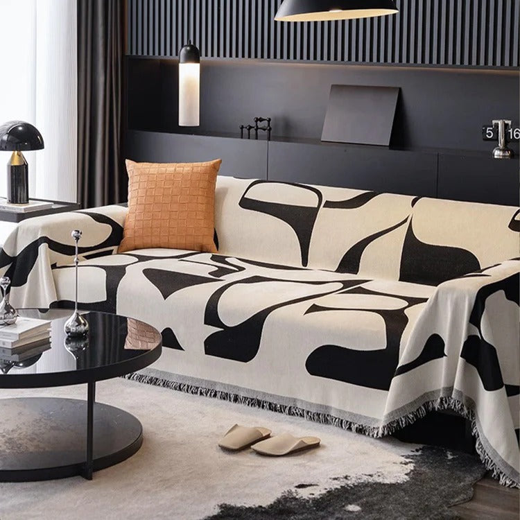 SofaShield™ | Stijlvolle en Huisdiervriendelijke Monochrome Bankhoes