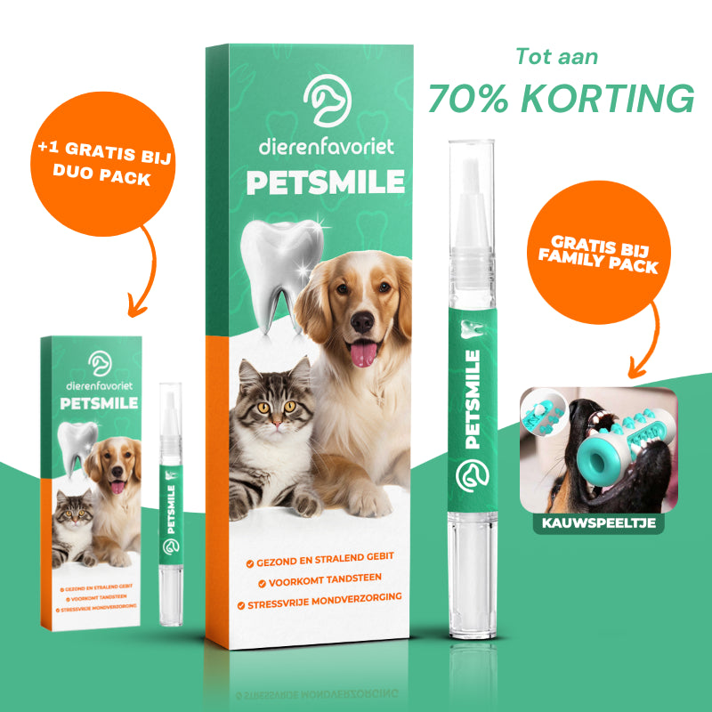 PetSmile™ | Zeg vaarwel tegen tandplak en een onaangename adem!