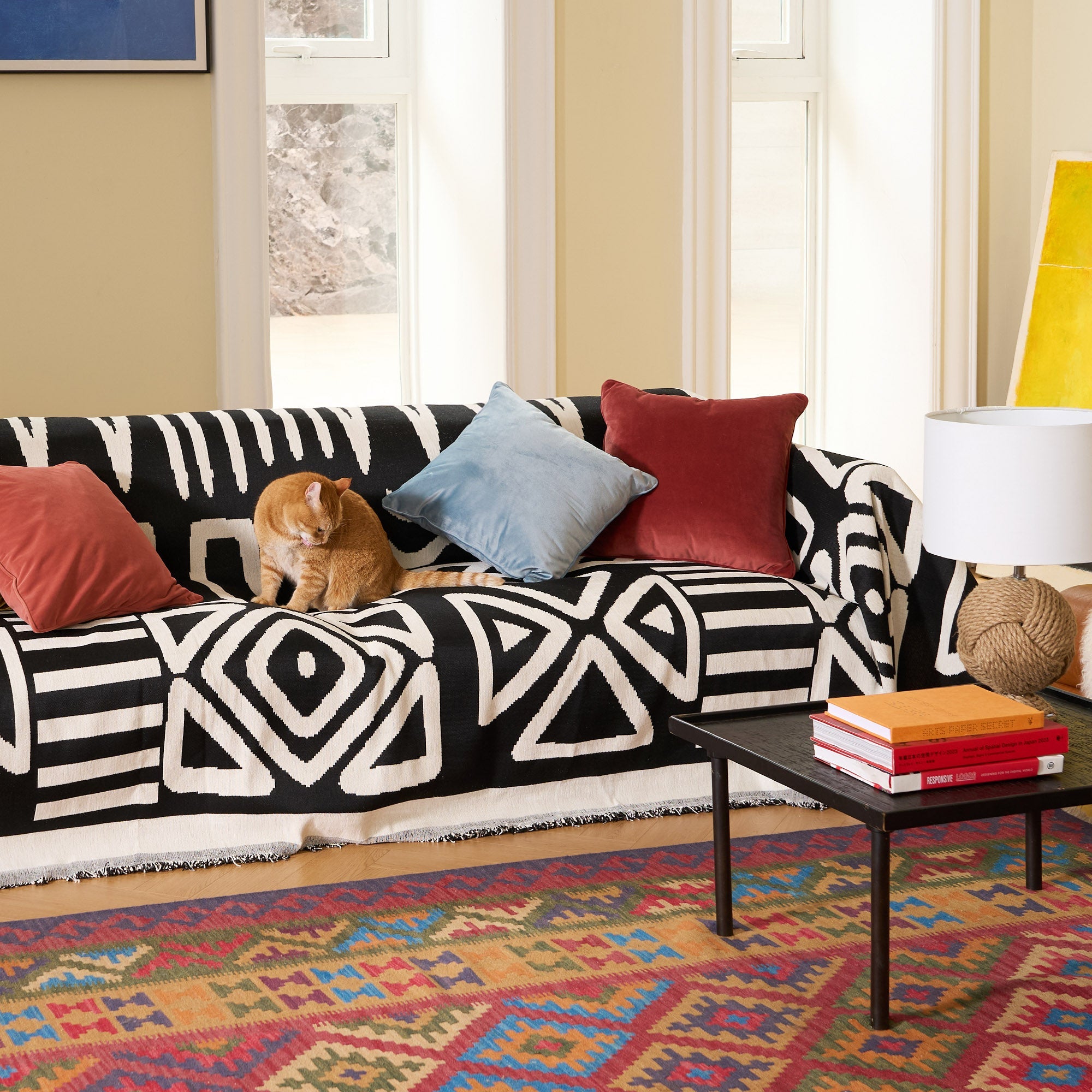 Geometrische Boho Stijl Sofa/Bankenhoes