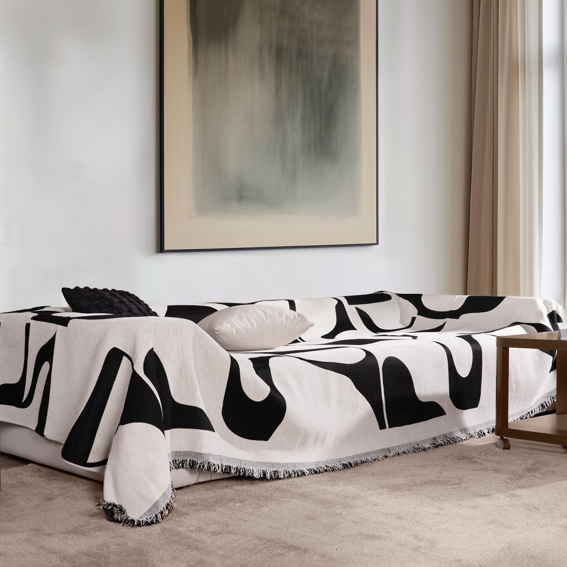 Moderne Witte Monochrome Chic Sofa/Bankhoes