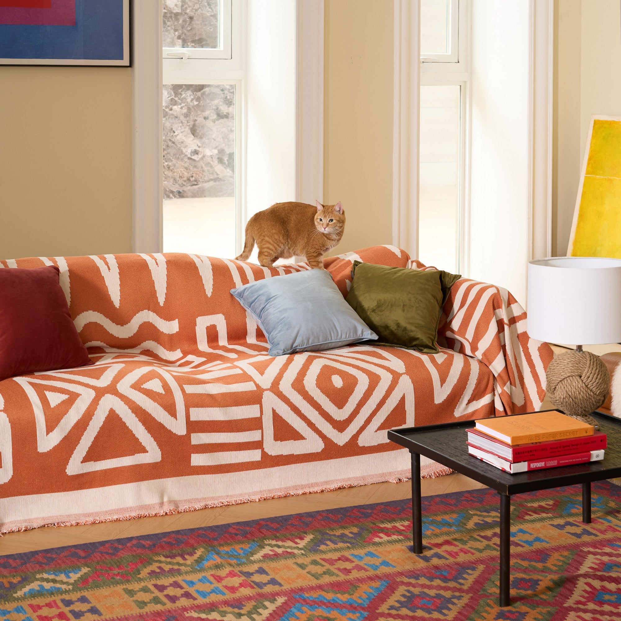 Geometrische Boho Stijl Sofa/Bankenhoes