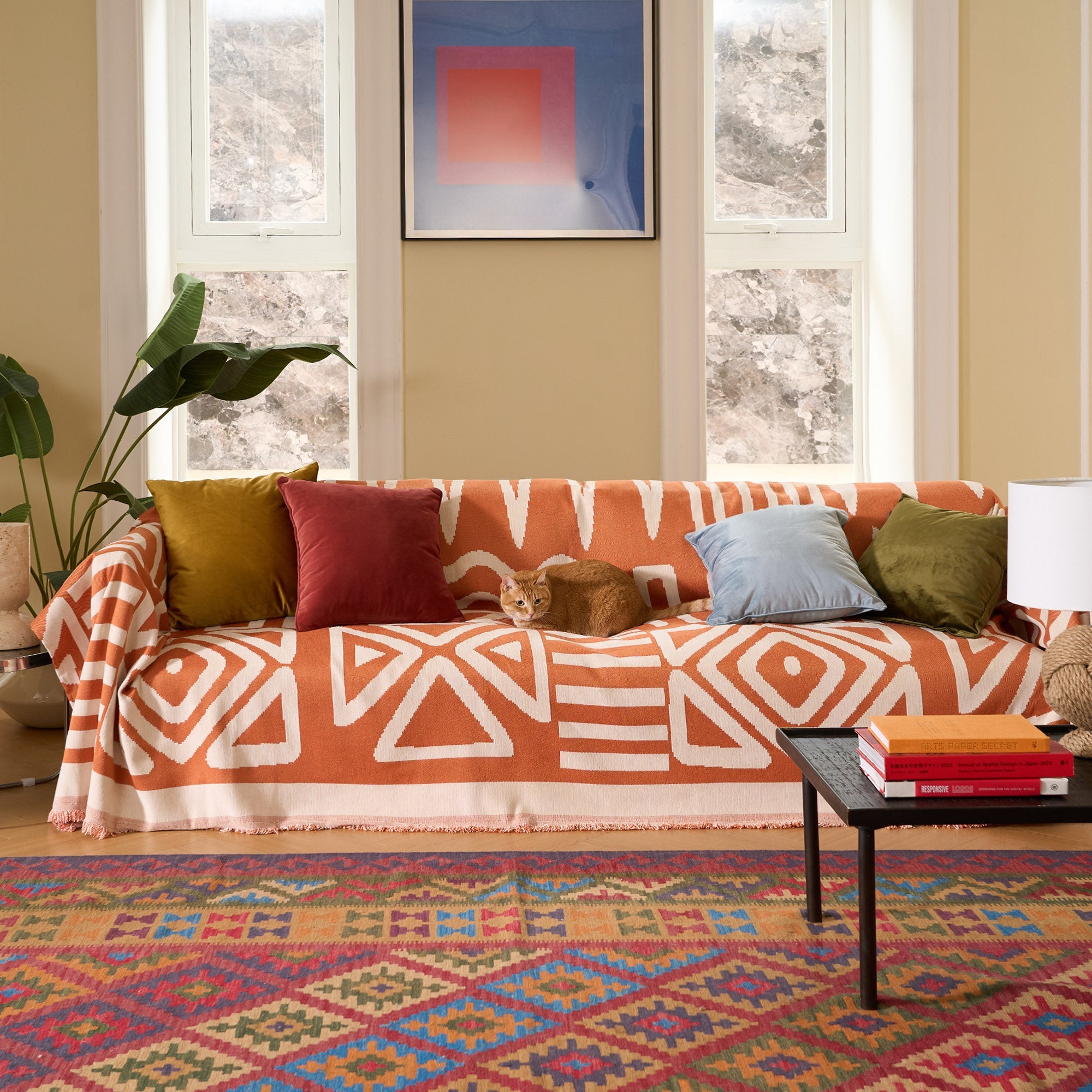 Geometrische Boho Stijl Sofa/Bankenhoes