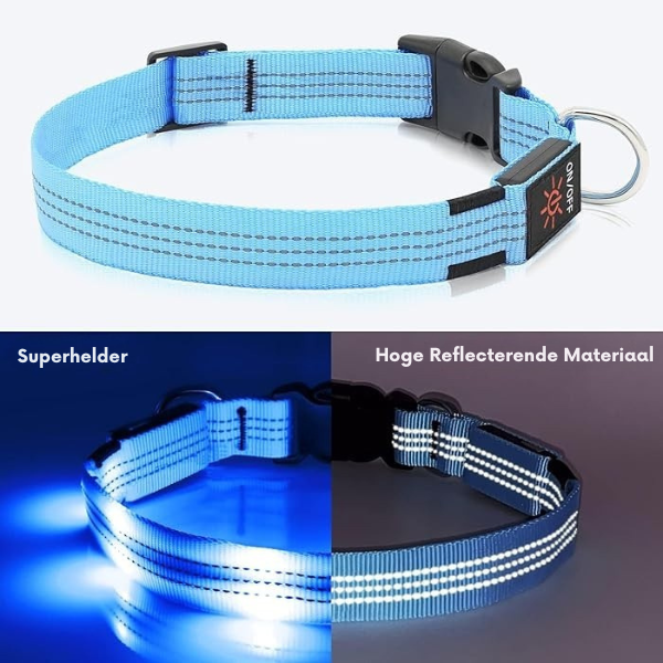 BrightPaw™ | Oplaadbare LED Hondenhalsband voor Veiligheid