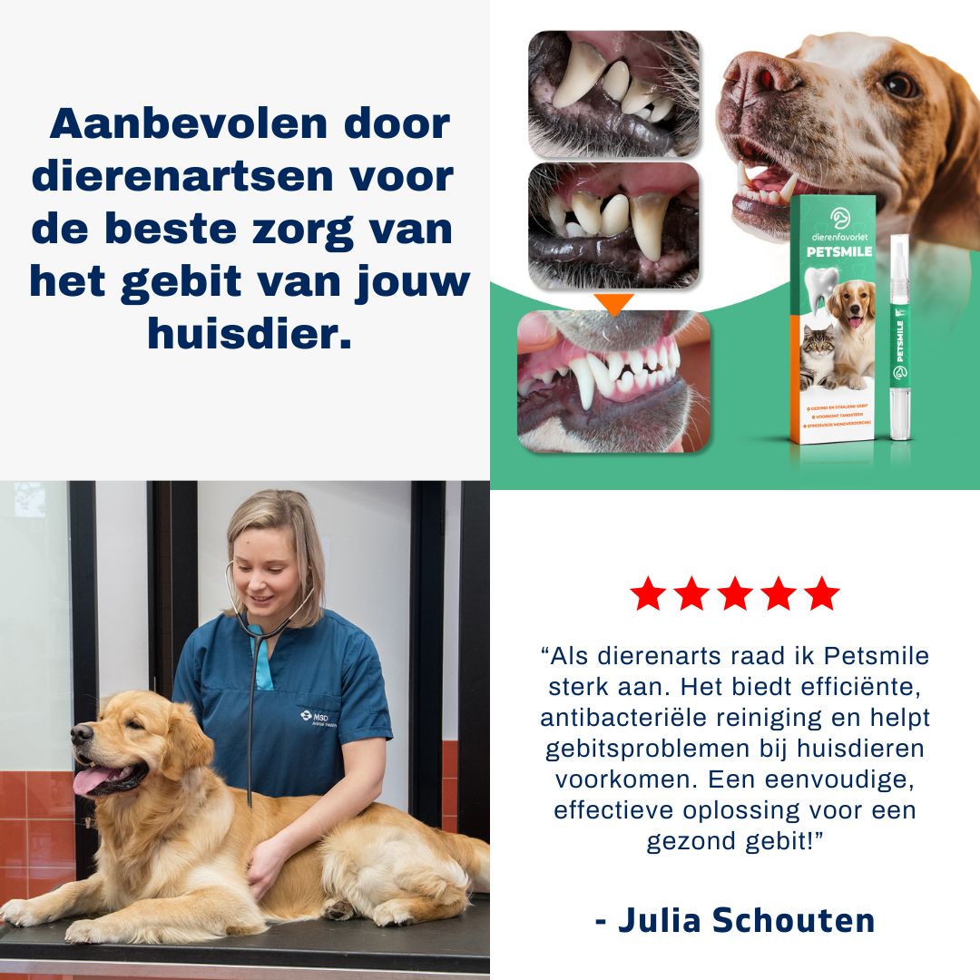 PetSmile™ | Zeg vaarwel tegen tandplak en een onaangename adem!