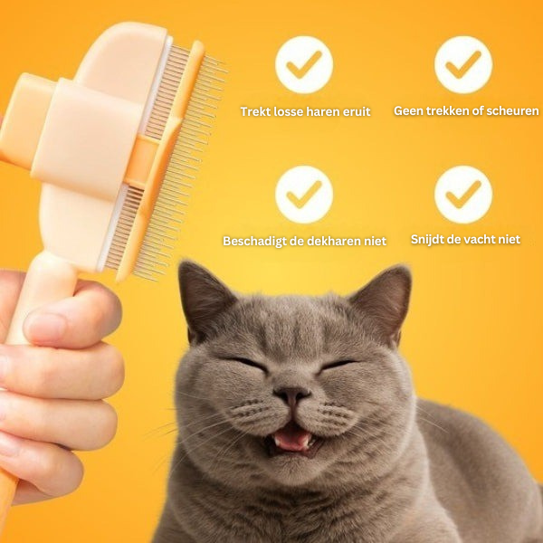FurFix™ | Stressvrije kattenborstel voor een gezonde, klitvrije vacht