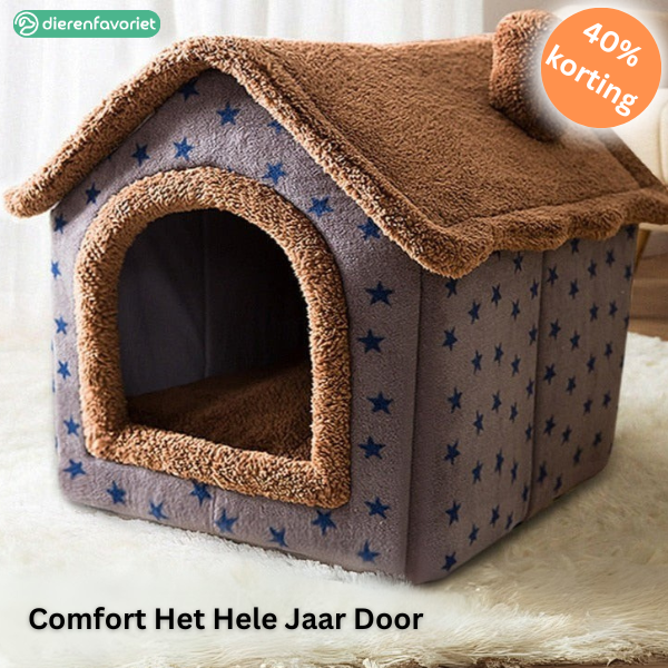 ComfyCave™ | Pluche & Gezellig Dierenhuis – De Beste Slaapplek voor je Huisdier