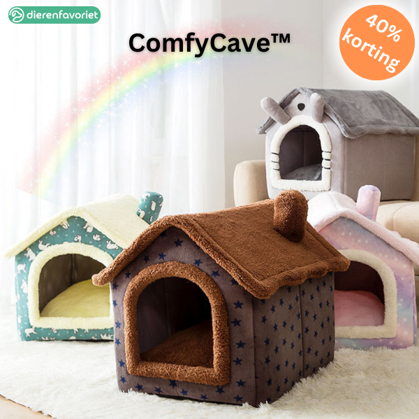 ComfyCave™ | Pluche & Gezellig Dierenhuis – De Beste Slaapplek voor je Huisdier