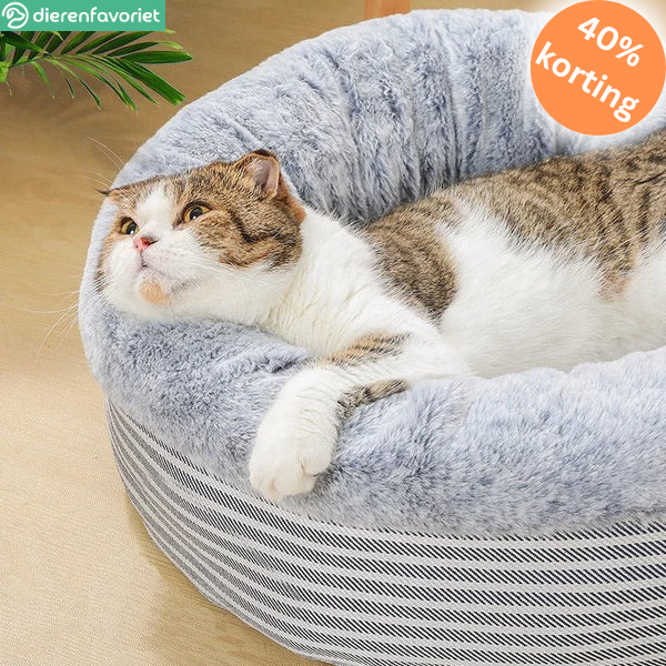 ComfyCat™ | Pluche Ronde Mand voor Katten en Kleine Honden – Stressvrije Ontspanning