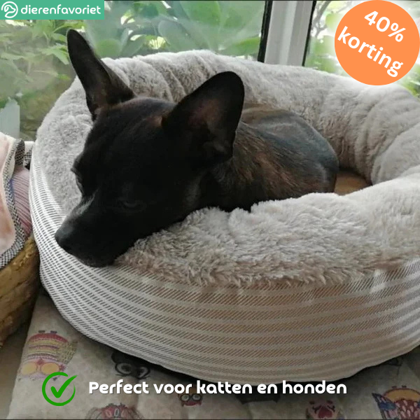 ComfyCat™ | Pluche Ronde Mand voor Katten en Kleine Honden – Stressvrije Ontspanning