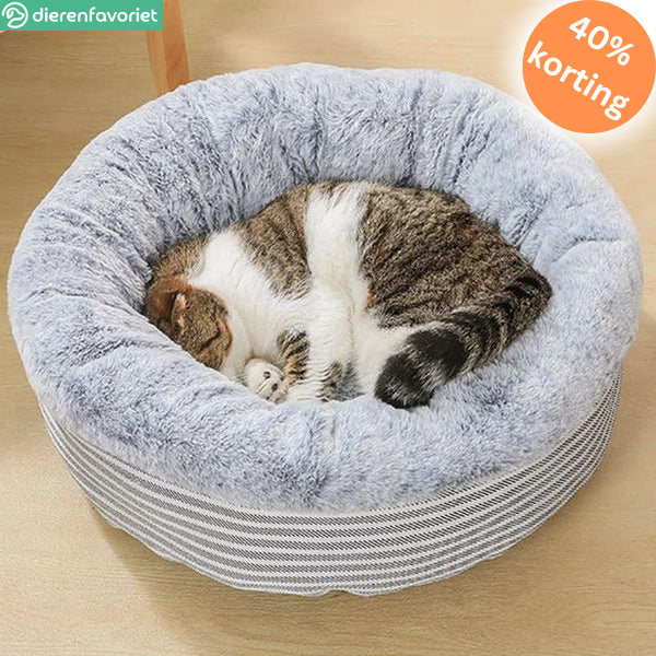 ComfyCat™ | Pluche Ronde Mand voor Katten en Kleine Honden – Stressvrije Ontspanning