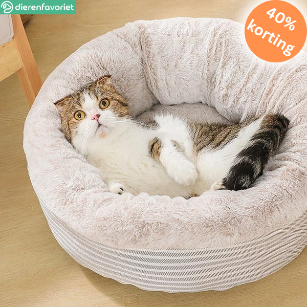 ComfyCat™ | Pluche Ronde Mand voor Katten en Kleine Honden – Stressvrije Ontspanning